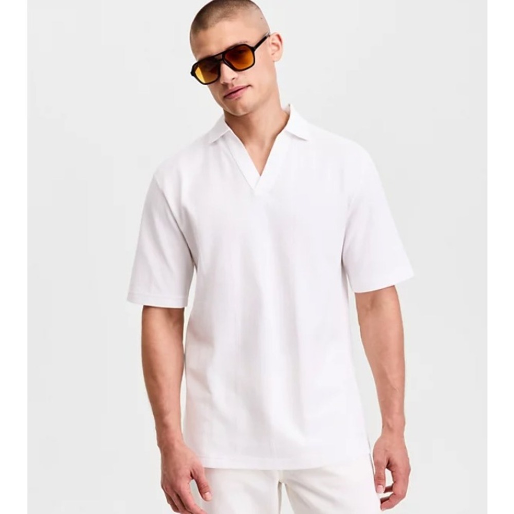 NWT HUGO Men's XL White Dasillo Jersey Polo Shirt Cotton